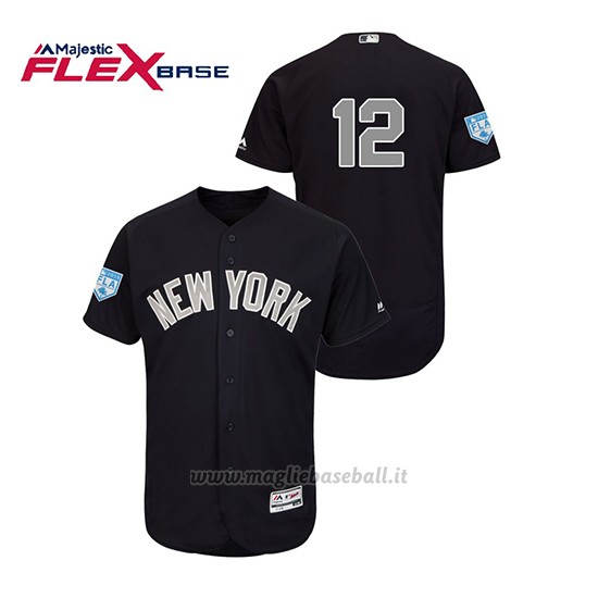 Maglia Baseball Uomo New York Yankees Troy Tulowitzki 2019 Entrenamiento De Primavera Alternato Flex Base Blu